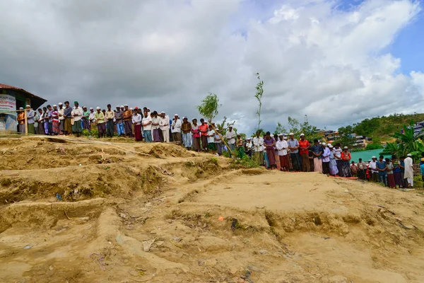 Refugiados Rohingya Viernes Oran Lugar Abierto Campamento Improvisado Palongkhali Cox — Foto de Stock