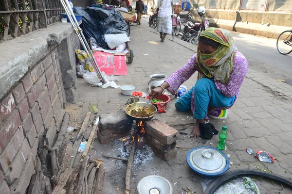 Bangladeşli Evsiz Bir Aile Mart 2020 Bangladeş Dhaka Kentindeki Covid — Stok fotoğraf