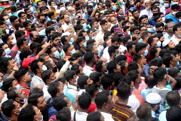 Trabajadores Migrantes Bangladesíes Que Trabajan Arabia Saudita Organizan Una Manifestación —  Fotos de Stock