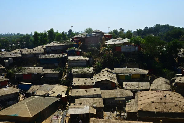 View Balukhali Rohingya Refugee Camp Ukhia Cox Bazar Bangladesh Febrero — Foto de Stock