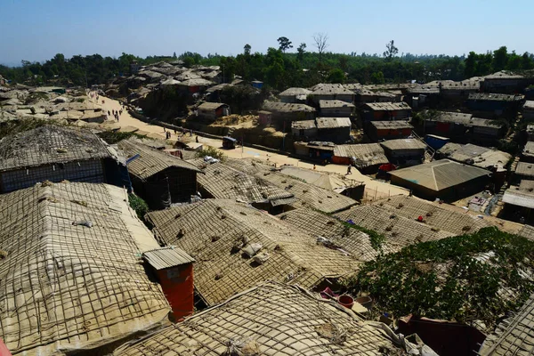 2019年2月2日 バングラデシュのコックス バザール州ウキアにあるBalukhali Rohingya難民キャンプの眺め — ストック写真