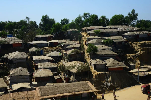 View Balukhali Rohingya Refugee Camp Ukhia Cox Bazar Bangladesh Febrero — Foto de Stock