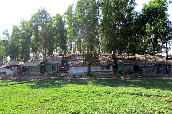 Вид Лагерь Беженцев Балухали Рохинджа Ухии Кокс Базар Бангладеш Февраля — стоковое фото