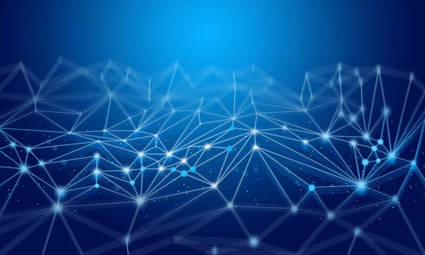 Fütüristik arka plan çokgen şekli ve mavi arka plana sahip dijital teknoloji kavramı
