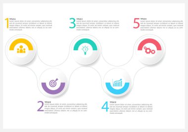 Infographic vektör tasarımı Şirket kilometre taşı veya iş süreci için