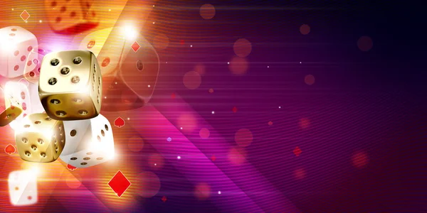 Casino Thema Hintergrund Illustration Mit Glücksspiel Würfel Konzept Für Sicbo — Stockfoto