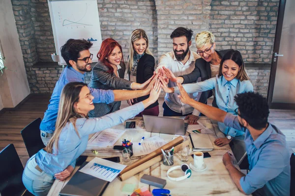 Empresários Sucesso Empresários Atingindo Objetivos — Fotografia de Stock