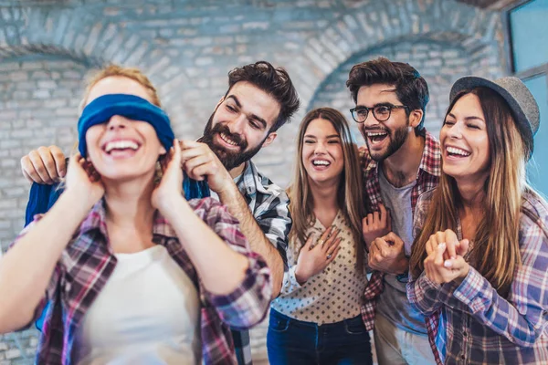 Gente Negocios Que Hace Ejercicio Entrenamiento Equipo Durante Seminario Team — Foto de Stock