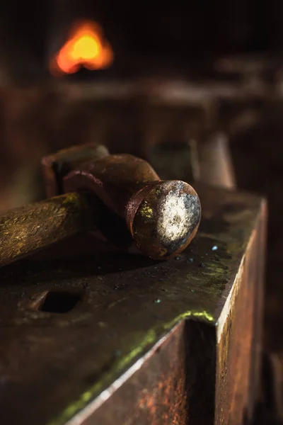 Dark Smithy Blacksmith Tools — Stock Photo, Image