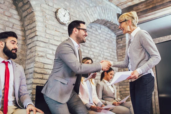 Bewerber Beim Vorstellungsgespräch — Stockfoto