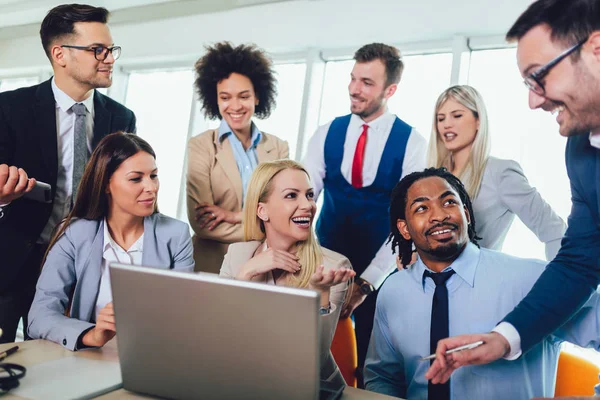 Group of young business people working together in creative off — Stock Photo, Image