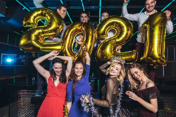 Nieuwjaarsfeest Met Vrienden Club — Stockfoto