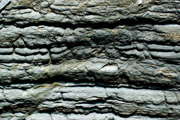 Sfondo Grigio Giallo Strutturato Shale Stone Con Intemperie Open Pit — Foto Stock