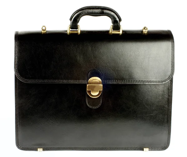 Black Leather Briefcase — Stock Photo, Image