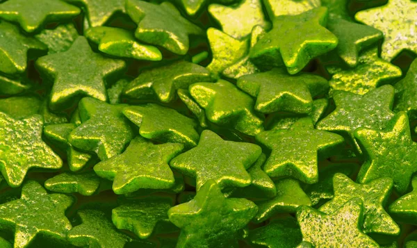 Estrellas de azúcar verde brillante —  Fotos de Stock