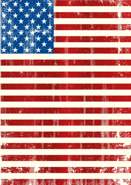 Eine Amerikanische Grunge Flagge — Stockvektor