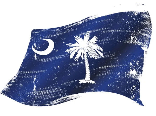 Dél Carolina Zászló Szélben — Stock Vector