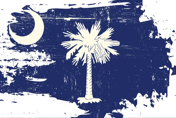 South Carolina Vlag Met Een Patroon — Stockvector