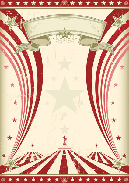 a circus vintage poster for your advertising. 