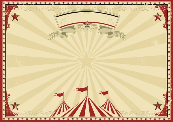 Circus old red horizontal background — Stock Vector