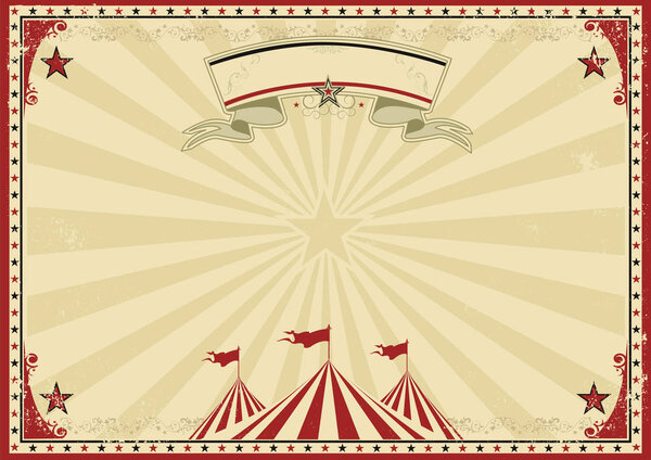Circus old red horizontal background