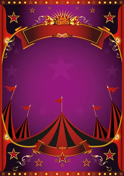 Фіолетовий цирк плакат — стоковий вектор