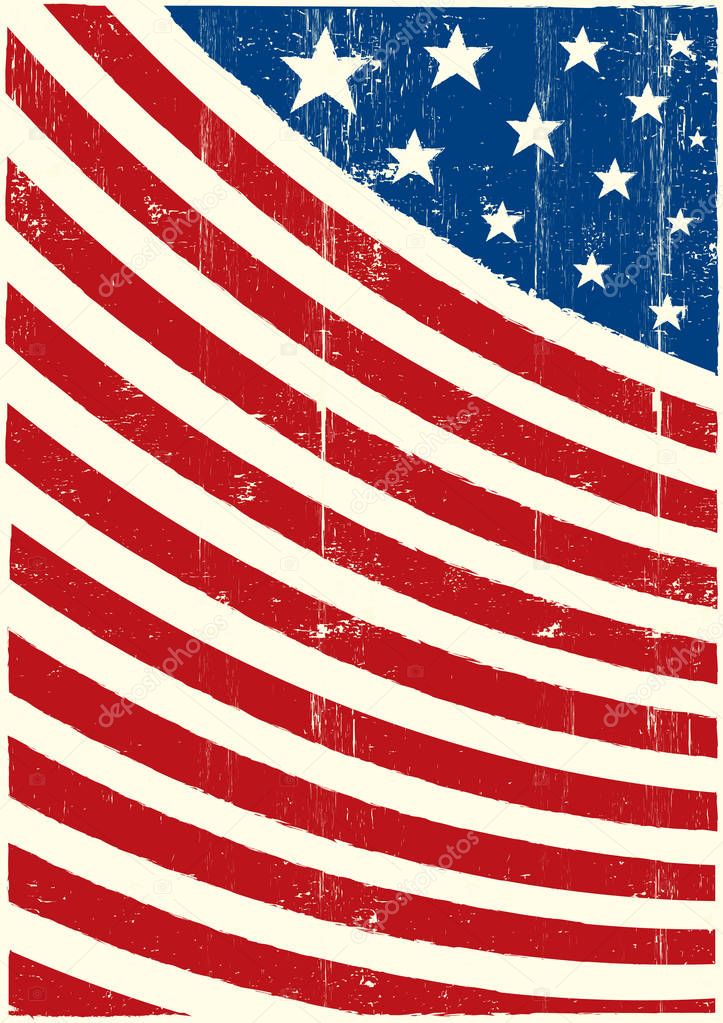 Stars and stripes texture fresh painting