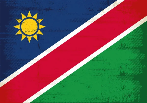 Grunge bandera de Namibia — Vector de stock