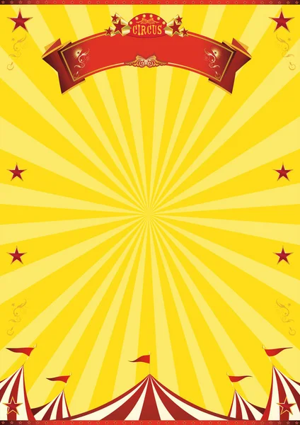 Cirkusvintage Affisch Med Solstrålar För Din Underhållning — Stock vektor