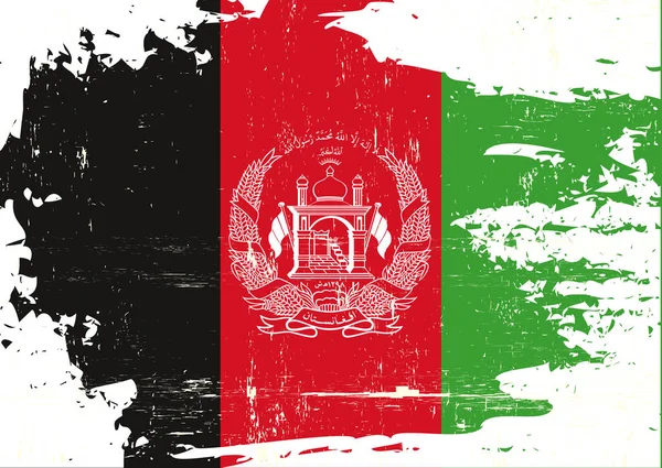 Eine Grunge Flagge Afghanistans Für Dich — Stockvektor