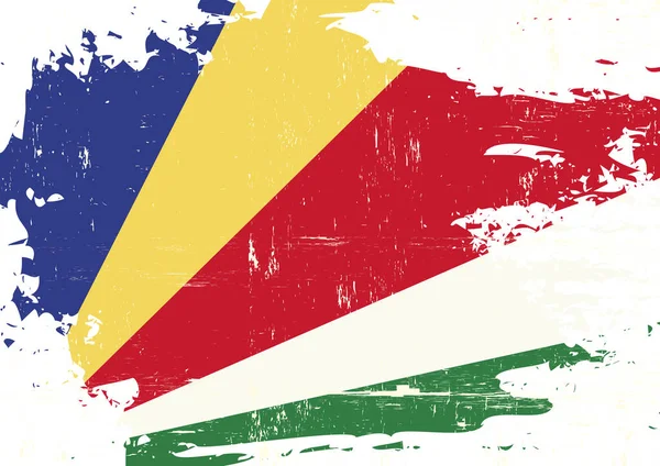 Drapeau Grunge Des Seychelles Pour Vous — Image vectorielle