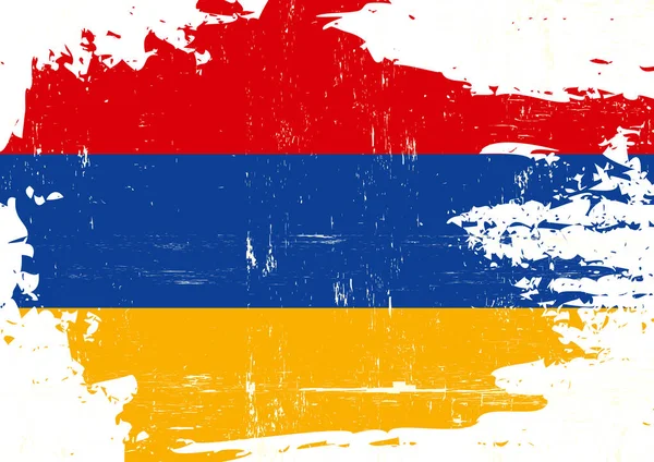 Eine Armenische Grunge Flagge Für Sie — Stockvektor