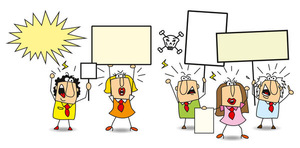 Это шествие людей, протестующих против чего-то или выражающих взгляды по социальному или политическому вопросу. Читать сообщение тура на вывесках