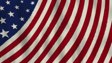 Rüzgarda senin için bir Amerikan bayrağı.