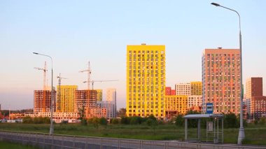 Moskova şehir sokak yol 