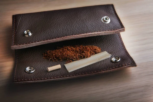 Bolso Cuero Vintage Tabaco — Foto de Stock