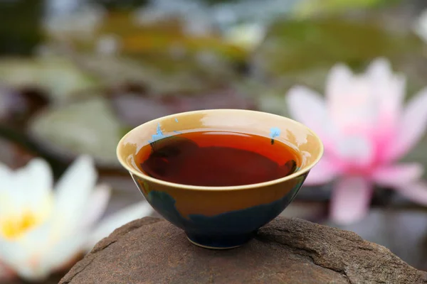 Schwarzer Chinesischer Teegarten — Stockfoto