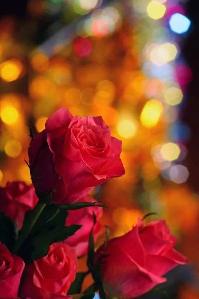 Rosso Oro Rosa Bokeh — Foto Stock