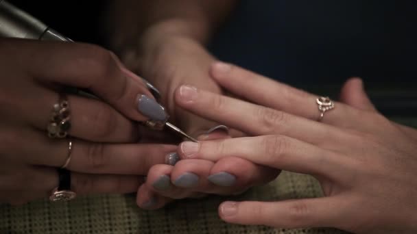 Manicure Ręce Salon Nagrania — Wideo stockowe