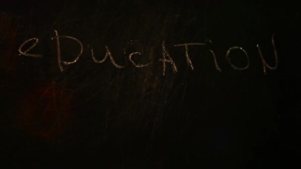 Utbildning Chalkboard Text — Stockvideo