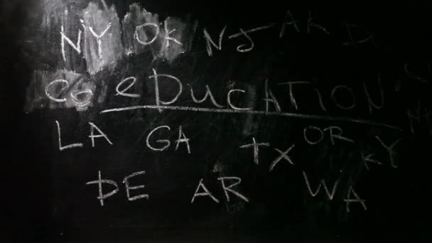 Education Chalkboard Text — Stock Video