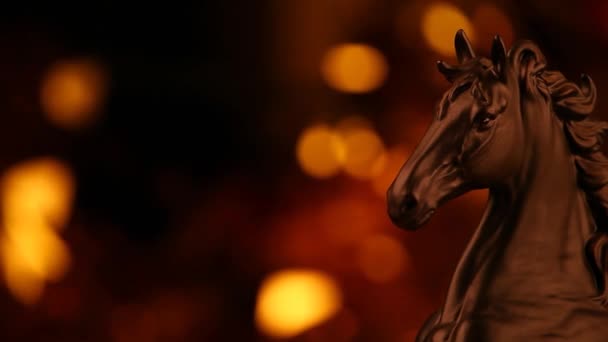 Black Horse Gold Bokeh Nagrania — Wideo stockowe