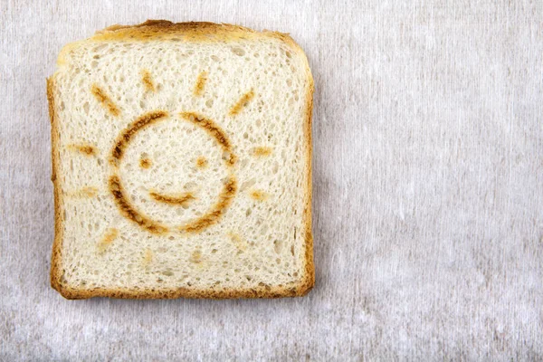 Pane Tostato Sole Viso — Foto Stock