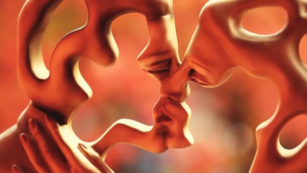 Bacio Figura Autunno Filmato — Video Stock