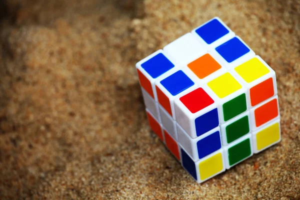 Plástico Puzzle Cubo Brinquedo — Fotografia de Stock