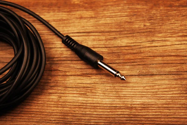 Long Cable Wooden Table — Stock Photo, Image