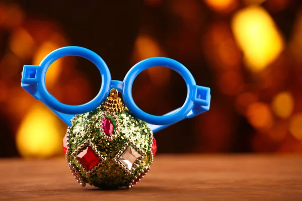 New Year Toy Blue Glasses — Stock Photo, Image