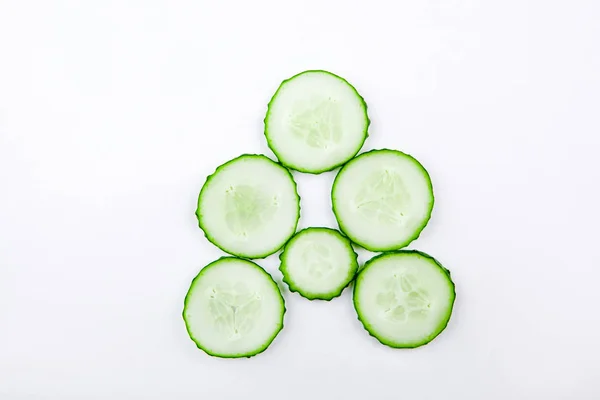 Alfabeto Pepino Fundo Branco — Fotografia de Stock