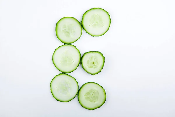 Cucumber Alphabet White Background — Stock Photo, Image