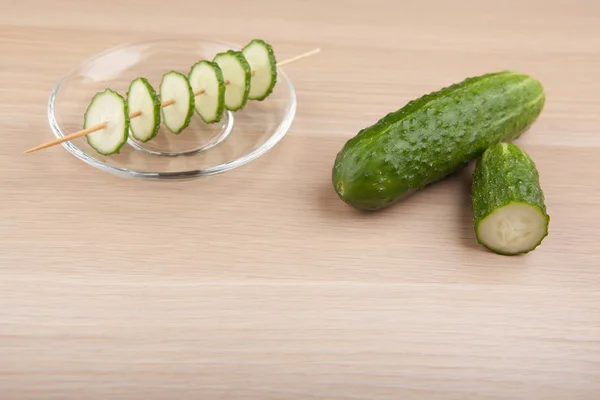 Cucumber Salad Plate Table — Stock Photo, Image